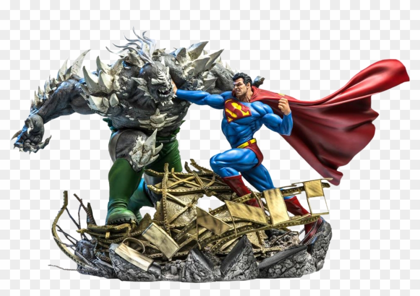 Superman Vs Doomsday Diorama Png Download Superman Vs Doomsday Png Transparent Png 953x628 Pngfind