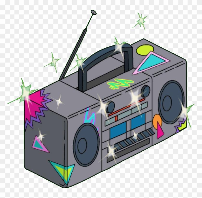 80s Boombox Cartoon