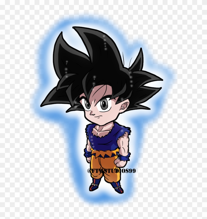 Chibi Ultra Instinct Goku And Chibi Freeza Drawings - Cartoon, HD Png  Download - 600x825(#6602806) - PngFind