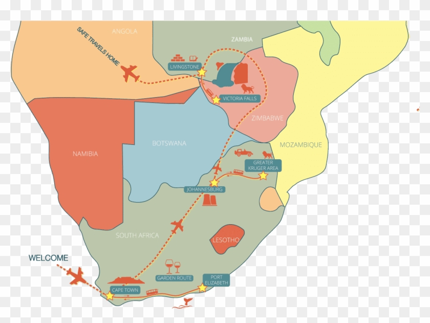 Jungle Maps: Map Of South Africa Zimbabwe And Zambia 1E1