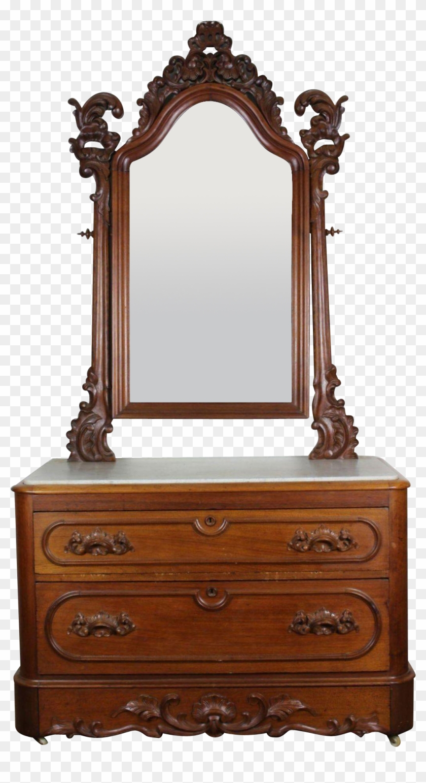 American Victorian Marble Top Dresser With Mirror C Dresser Hd