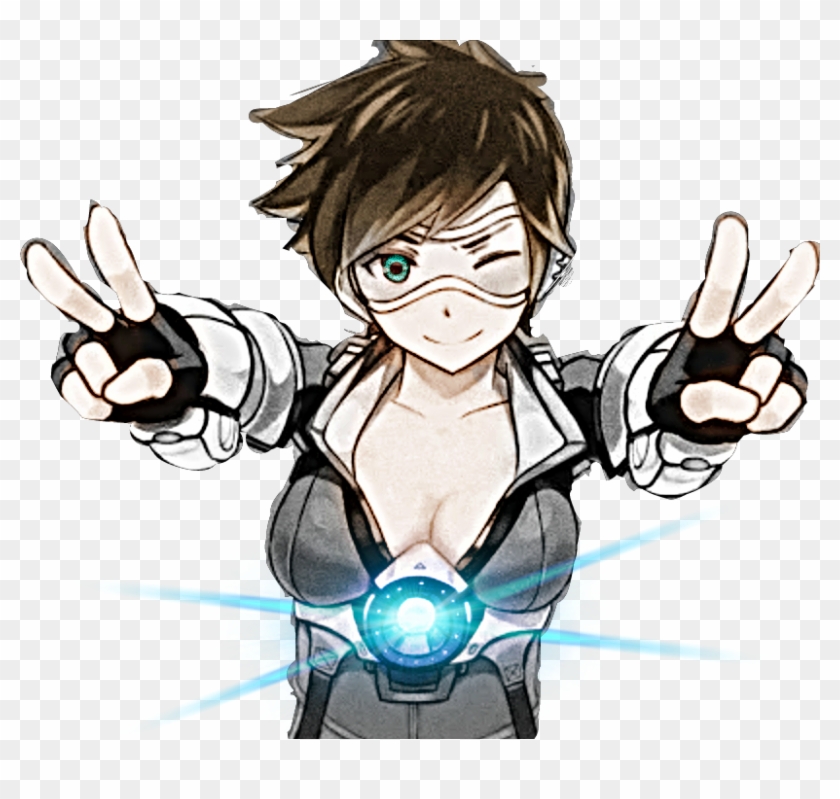 overwatch #tracer #edit #anime - Tracer Anime, HD Png Download -  822x719(#6626191) - PngFind
