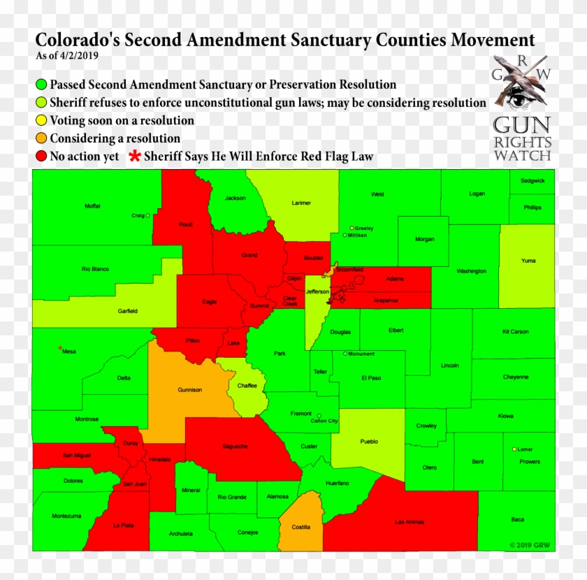 Colorado 2a Sanctuary Counties Map - Colorado 2nd Amendment Sanctuary ...