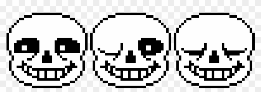 Just Some Sans Battle Faces I Made - Sans Face Pixel Art Maker - Free  Transparent PNG Download - PNGkey