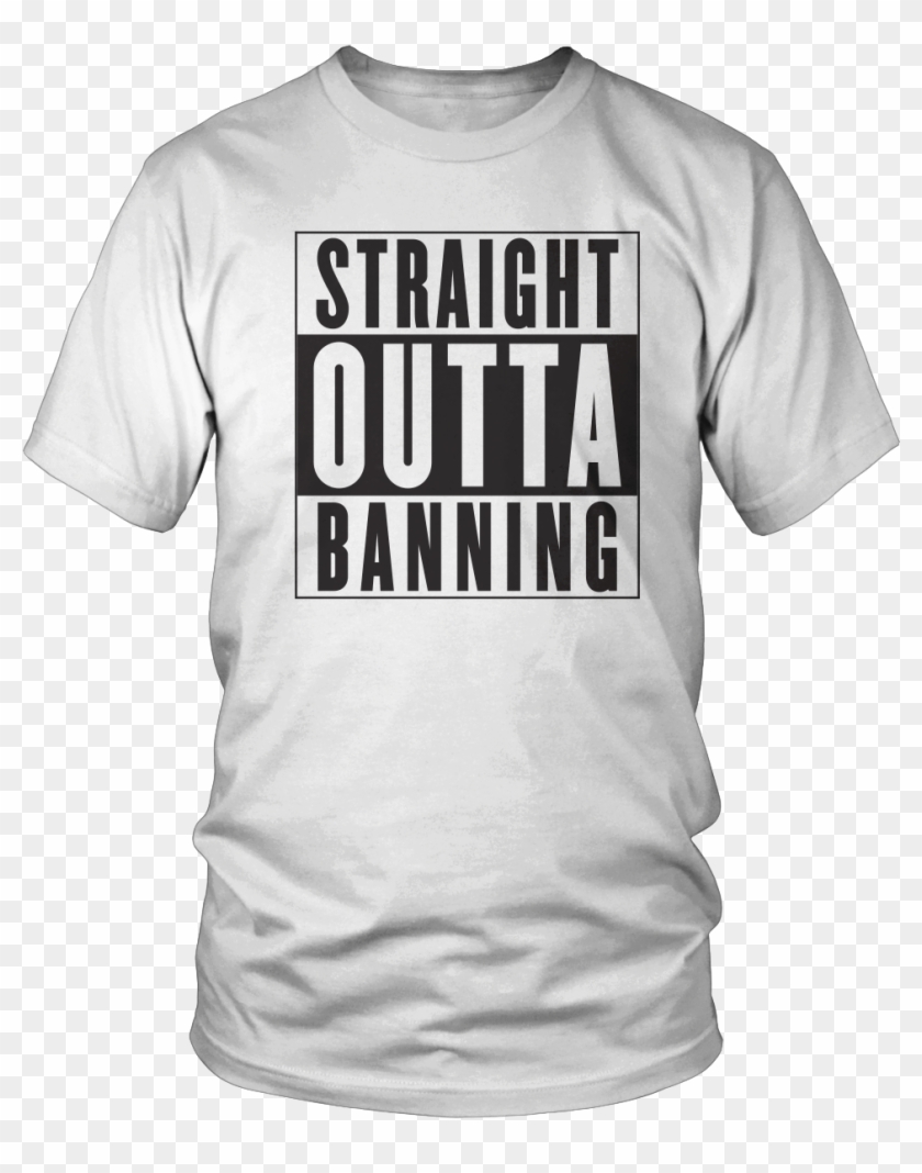 Straight Outta Banning T-shirt - T Shirt Tiger Panzer, HD Png Download ...
