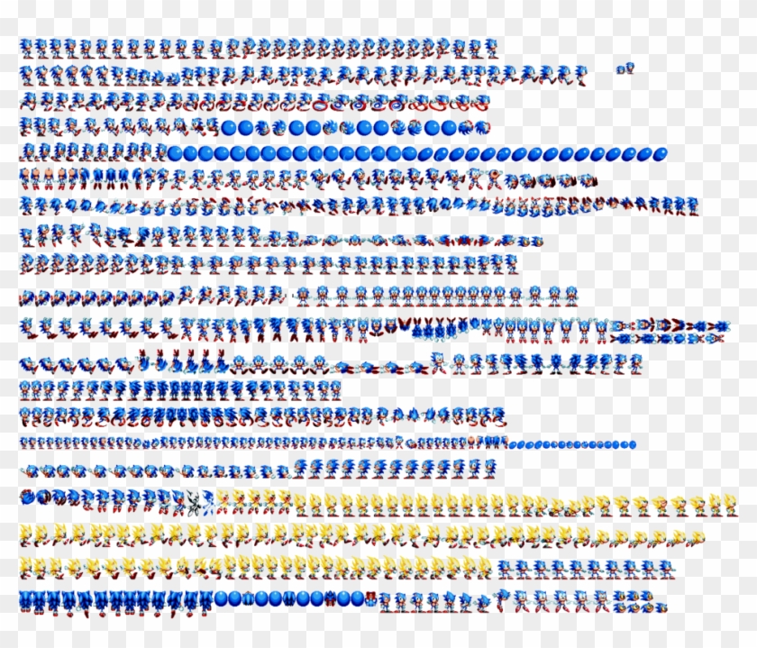 Sonic Sprite Sheet Png, Transparent Png , Transparent Png Image