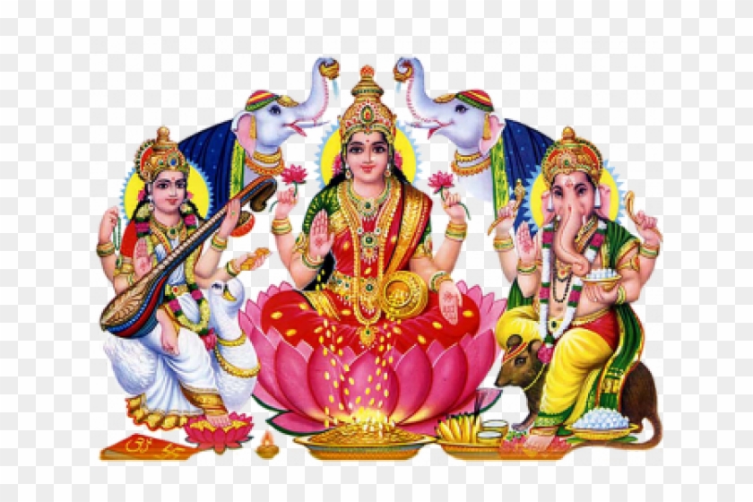 Laxmi Ganesh Saraswati Hd Png Download 640x480 6670322 Pngfind