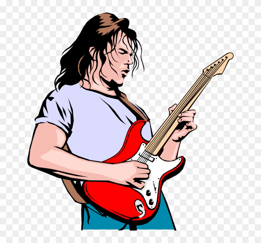 Electric Guitar Bends Note Image Illustration Of - Guitar Player Cartoon Png,  Transparent Png - 664x700(#6670755) - PngFind