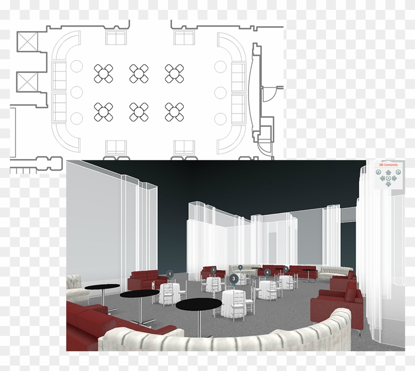 Event Layout Png Allseated 3d Floorplan - Design Event Layout, HD Png Download - 800x671 ...