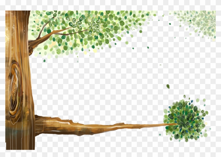 Painting Animation Tree Trees Free Clipart Hq Totoro Sitting On Branch Hd Png Download 1181x785 6681773 Pngfind