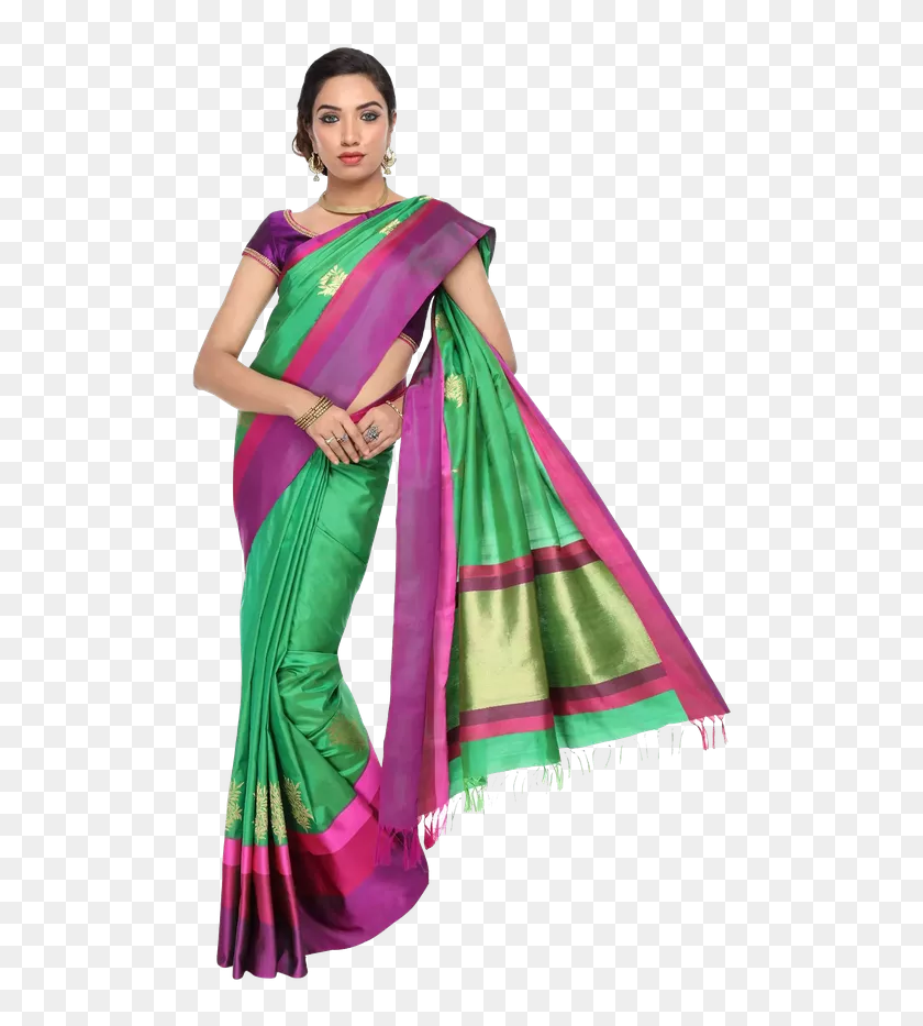 Download HD Second Hand Pattu Sarees Exchange Cash - Sari Transparent PNG  Image - NicePNG.com