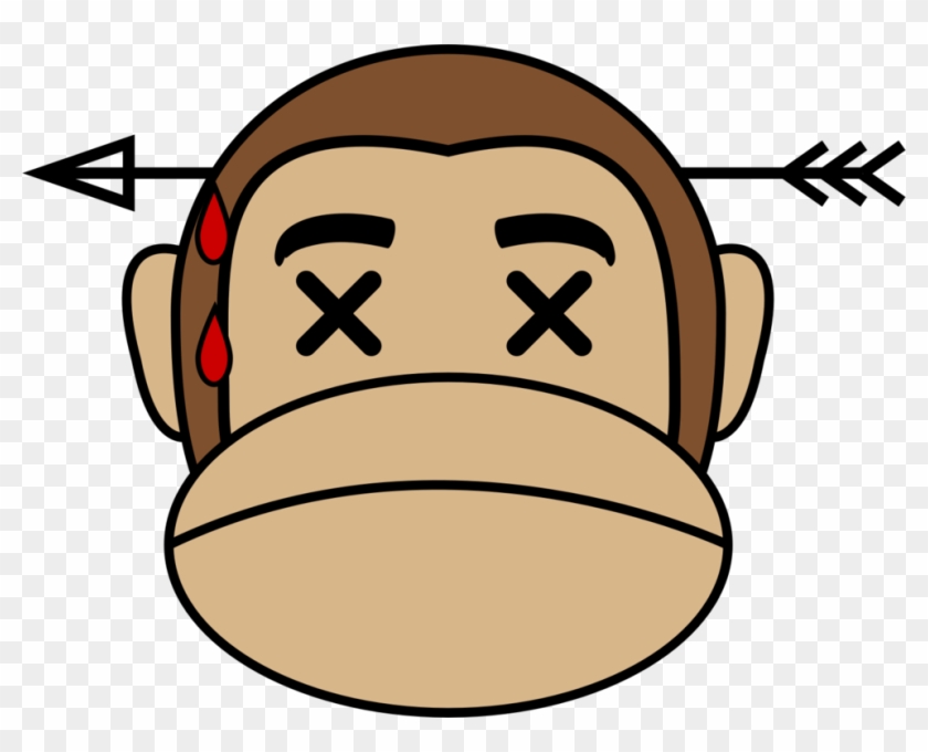 Monkey Smiley Emoticon Ape - Dead Monkey Cartoon, HD Png Download -  984x750(#670786) - PngFind