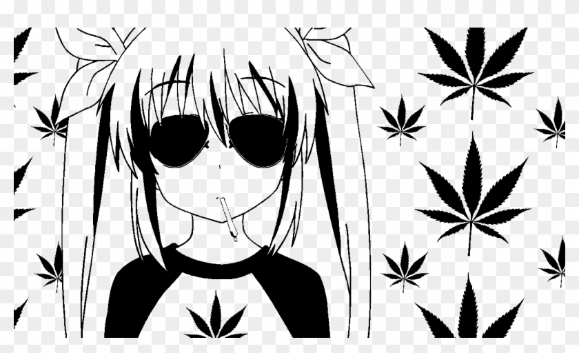 19kib, 1280x720, Renge - Anime Girl Smoking Weed, HD Png Download -  1280x720(#671235) - PngFind