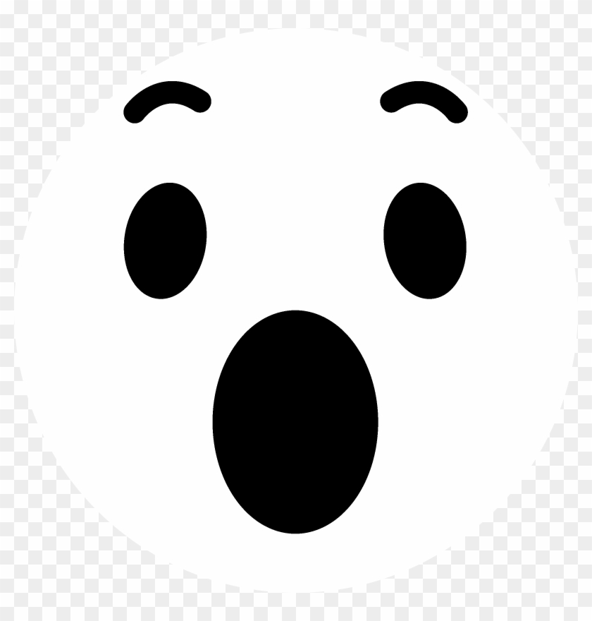 Facebook Wow Logo Black And White Emoji Reactions Emoticon