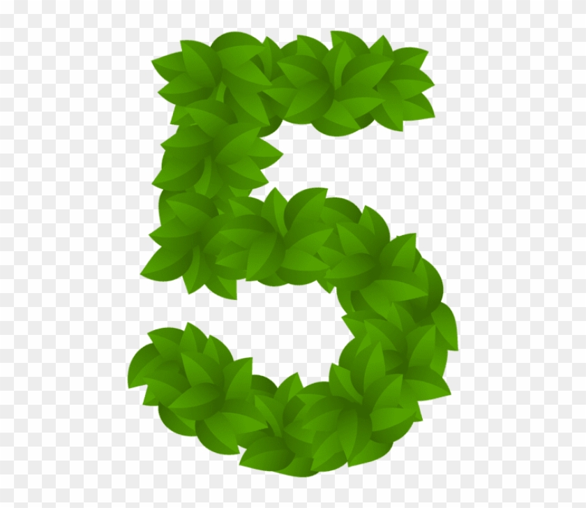 Free Png Download Leaf Number Five Green Clipart Png - Green Leaves ...