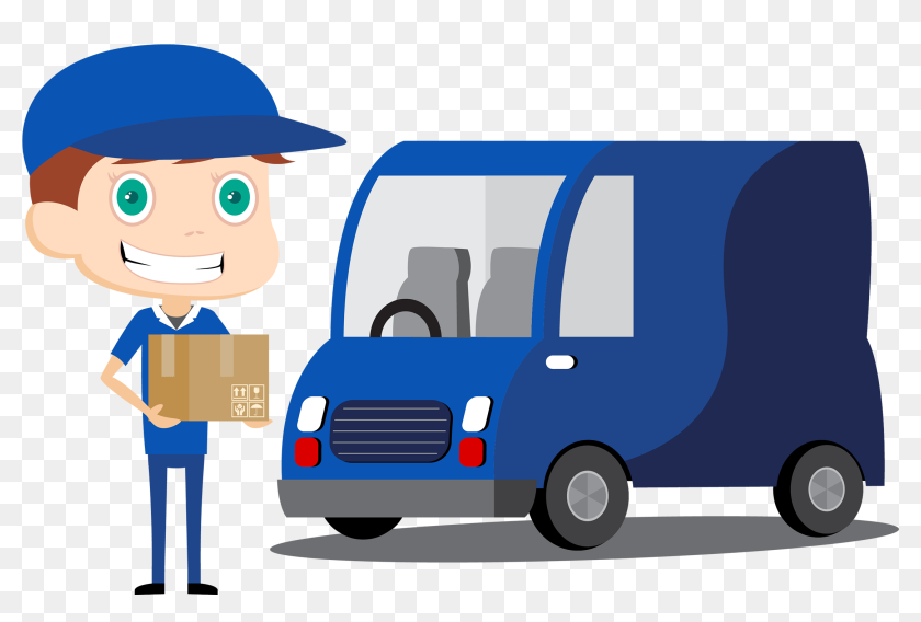 Van Delivery Cartoon Png Transparent Png 2336x1423 6701584 Pngfind