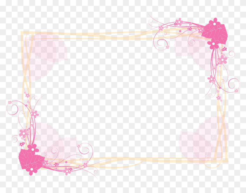 frame #pinkframe #pink #rectangle #shapes #asethetic - Elegant Pink Border  Frame, HD Png Download - 800x579(#6705417) - PngFind