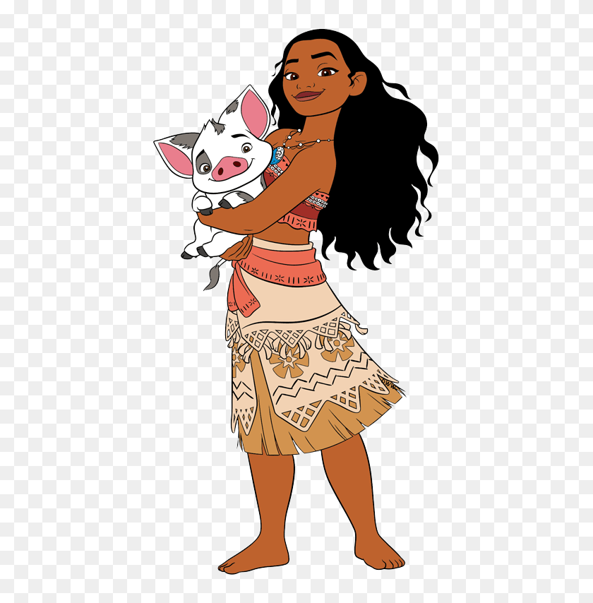 Disney Moana Png Cartoon - Moana And Pua Coloring Pages, Transparent Png -  405x774(#6716113) - PngFind