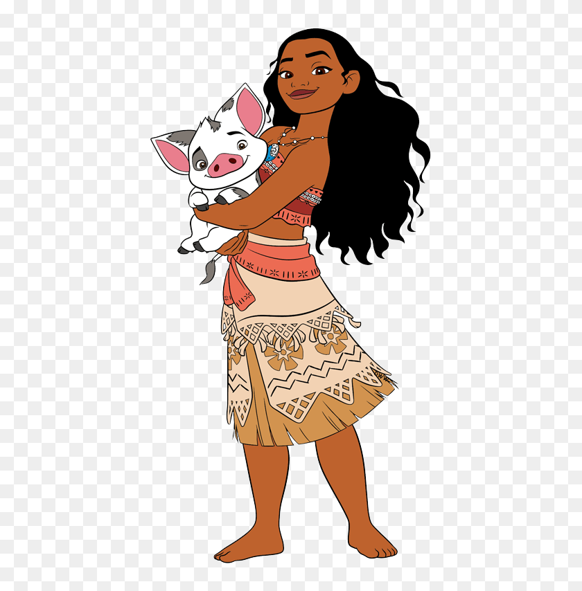 Disney Moana Png Cartoon Moana And Pua Coloring Pages Transparent Png 405x774 Pngfind