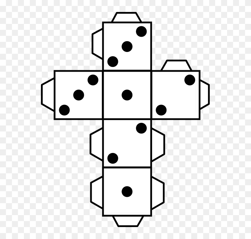 Cube, Dice, Handicrafts, Dots, Counting - Net Of A Dice, HD Png ...