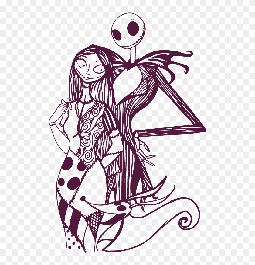 jack skellington and sally sketches