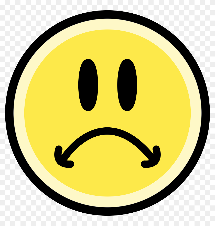 Face Sadness Smiley Emoticon Clip Art - Drawing Of Sad Emoji Face, HD