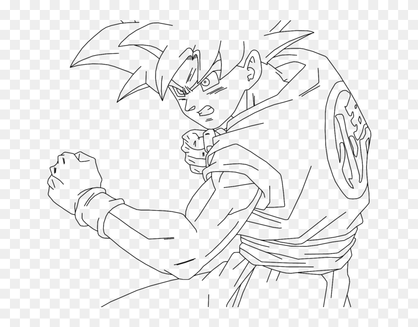 goku super saiyan god drawings easy