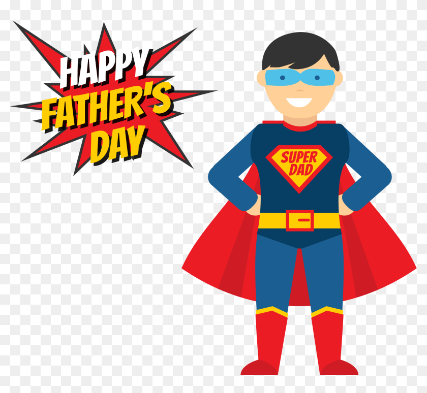 Download Fathers Day Superhero Illustration - Superhero Dad Cartoon ...