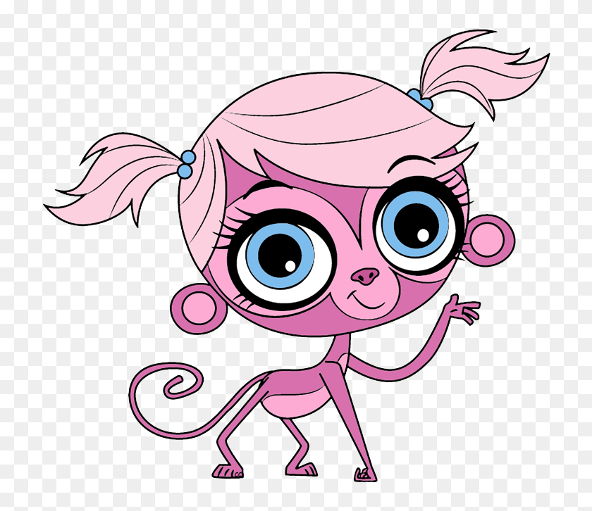 littlest pet shop pink monkey