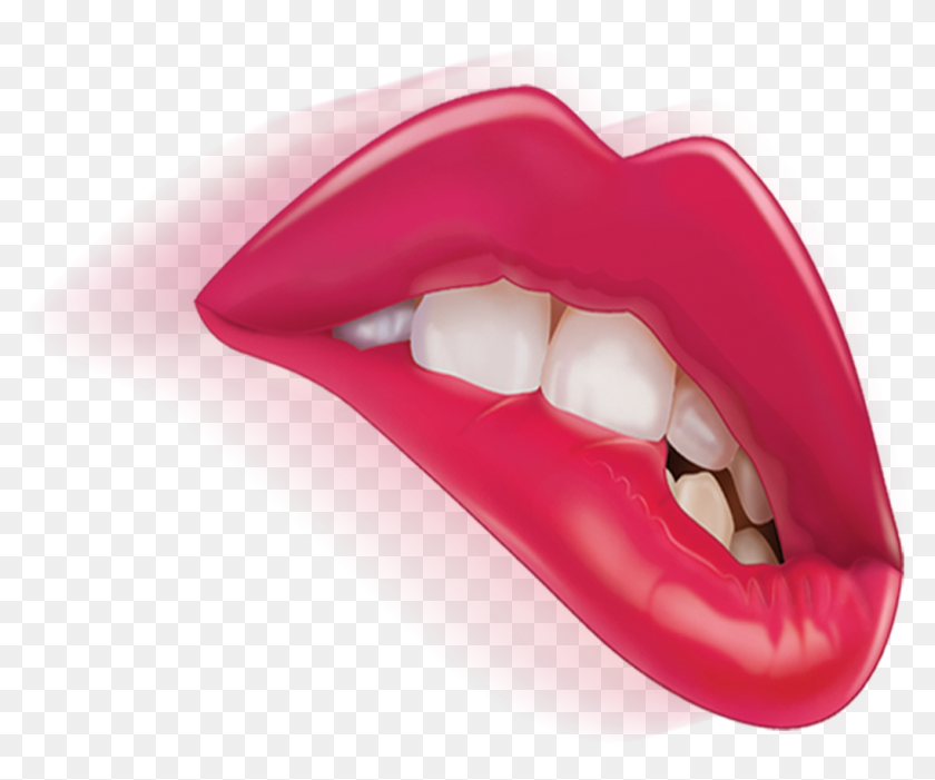 Lip Bite Emoji Transparent.