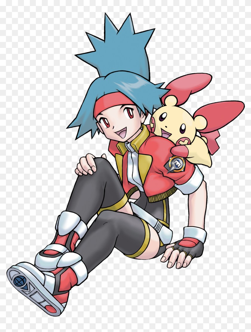 Transparent Anime Girl Sitting Png - Pokemon Ranger Female Characters, Png  Download - 1146x1459(#6758351) - PngFind