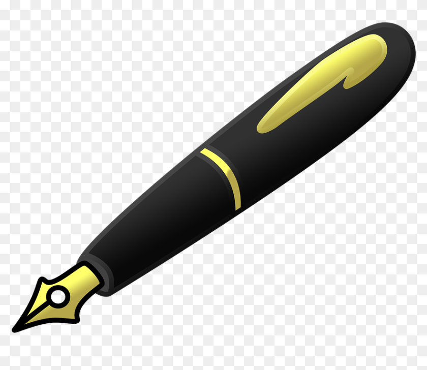 Transparent Boligrafo Png - Dibujo De Pluma Para Escribir, Png Download -  840x648(#6760152) - PngFind