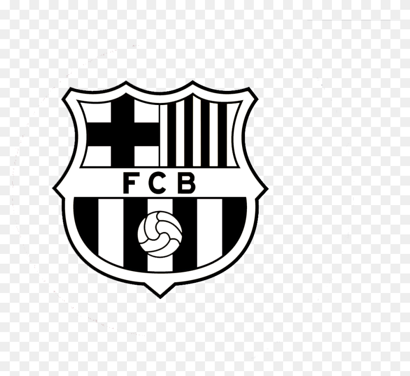 Fc Barcelona Logo Black And White, HD Png Download - 1191x842(#6778638) -  PngFind