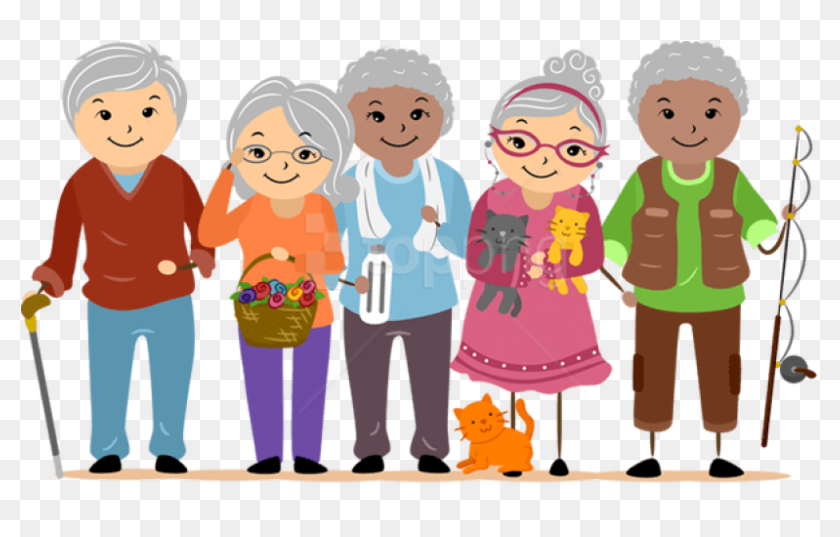 Old People Png - Senior Citizens Cartoon, Transparent Png -  850x457(#6778751) - PngFind