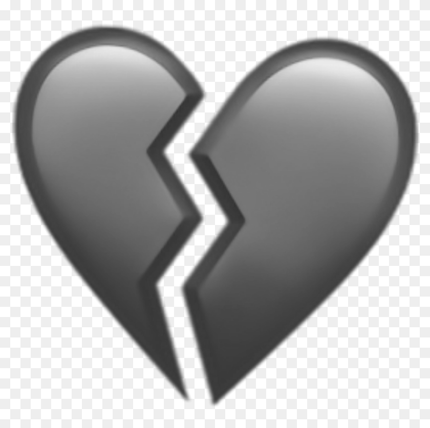 Broken Black Heart Emoji - Broken Heart Emoji Transparent, HD Png Download  - 798x757(#6797856) - PngFind