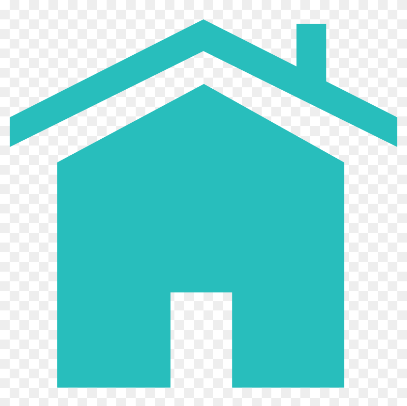 Teal House Icon Png , Png Download - Home Clipart Aqua, Transparent Png ...