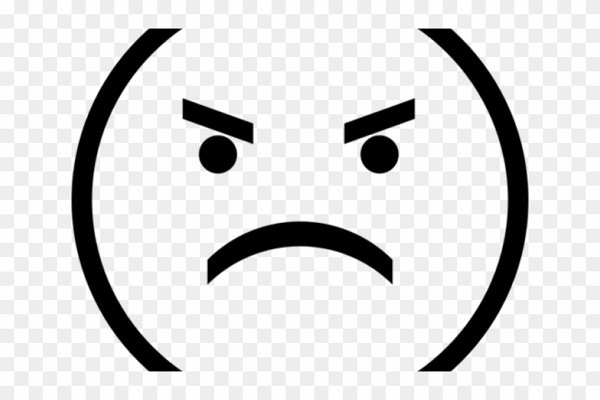Editingsoftware Clipart Angry Man Face - Mad Emoji Black And White, HD Png  Download - 640x480(#689010) - PngFind
