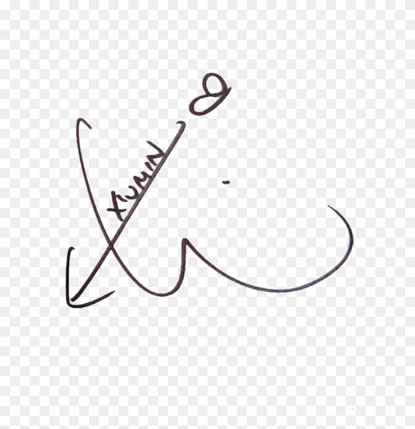 Transparent Autograph Clipart - Exo Xiumin Autograph, HD Png Download ...