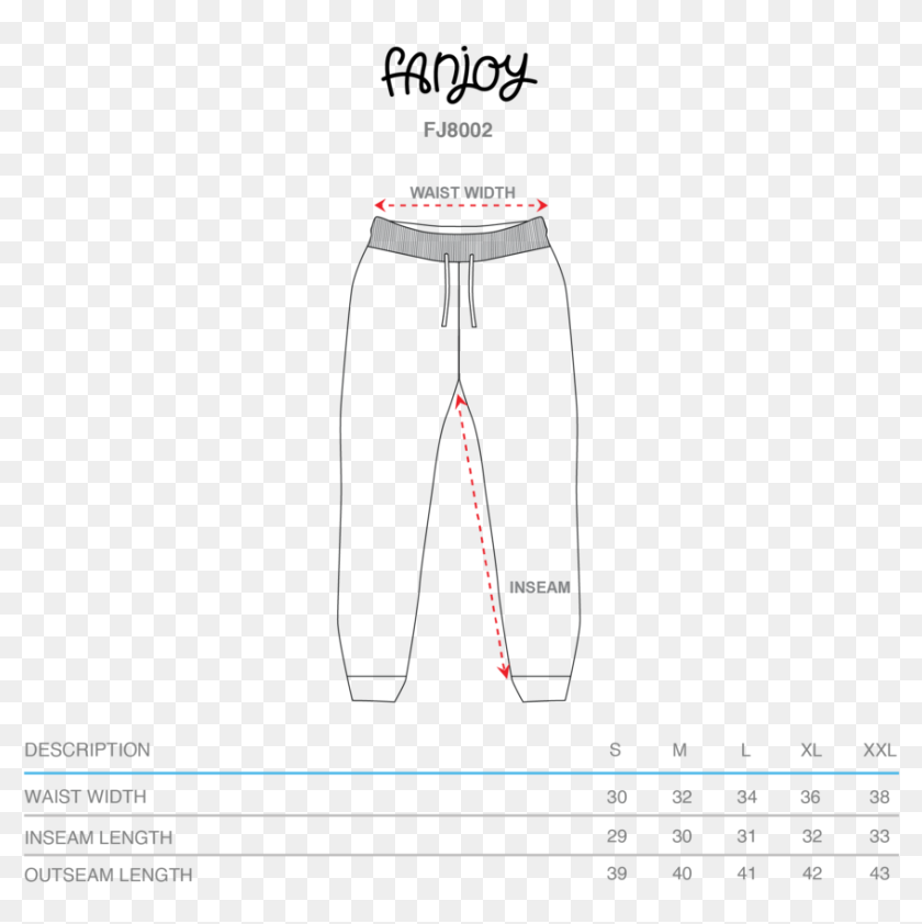 champion sweatpant size chart