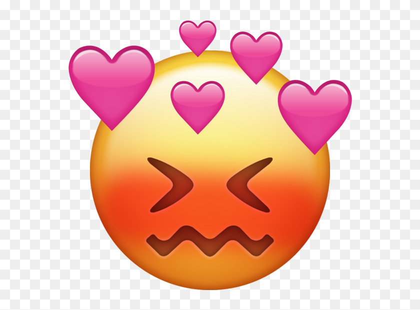 Blushing Emoji With Hearts, HD Png Download 700x700(6805787) PngFind