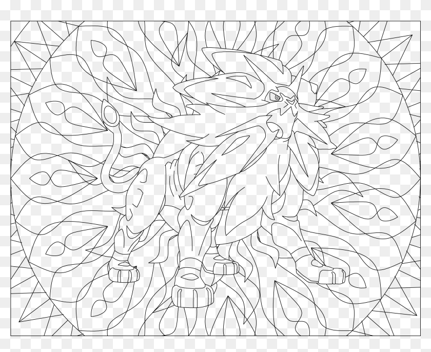 Free Printable Pokemon Coloring Page Solgaleo Mandala Pokemon Solgaleo Hd Png Download 3300x2550 6808140 Pngfind