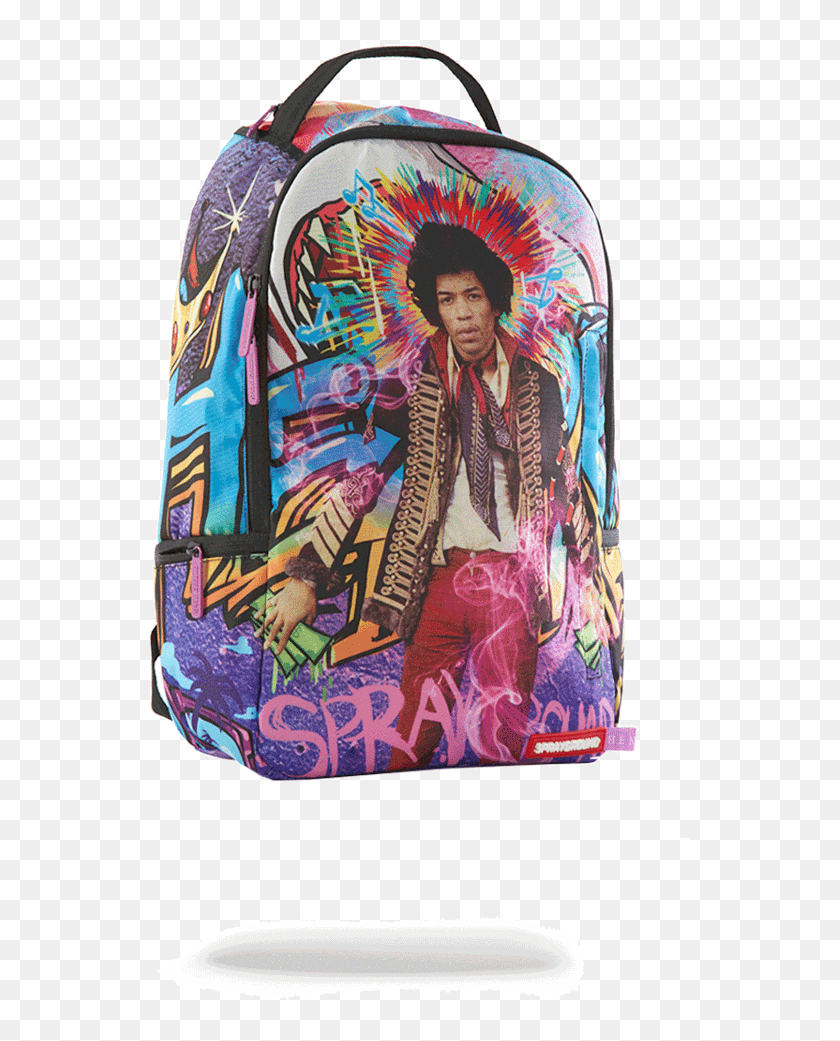Jimi Hendrix Sprayground Backpack HD Png Download 900x1148 6811626 PngFind