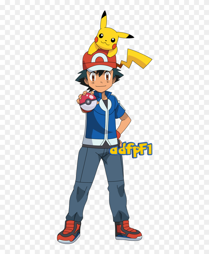 Pokemon Xy Ash Y Pikachu, HD Png Download - 400x950(#6811994) - PngFind