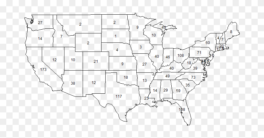 United States Map Numbered 681 6816717 Map Of The United States With Numbers Hd