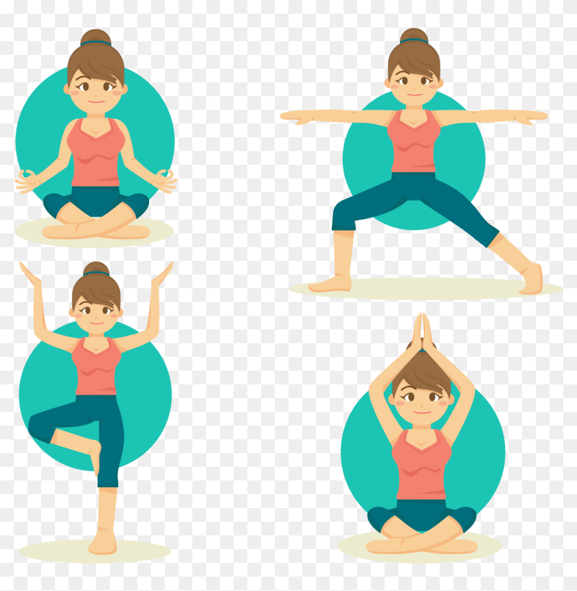 Easy Cartoon Yoga, HD Png Download - 1500x1500(#6816758) - PngFind