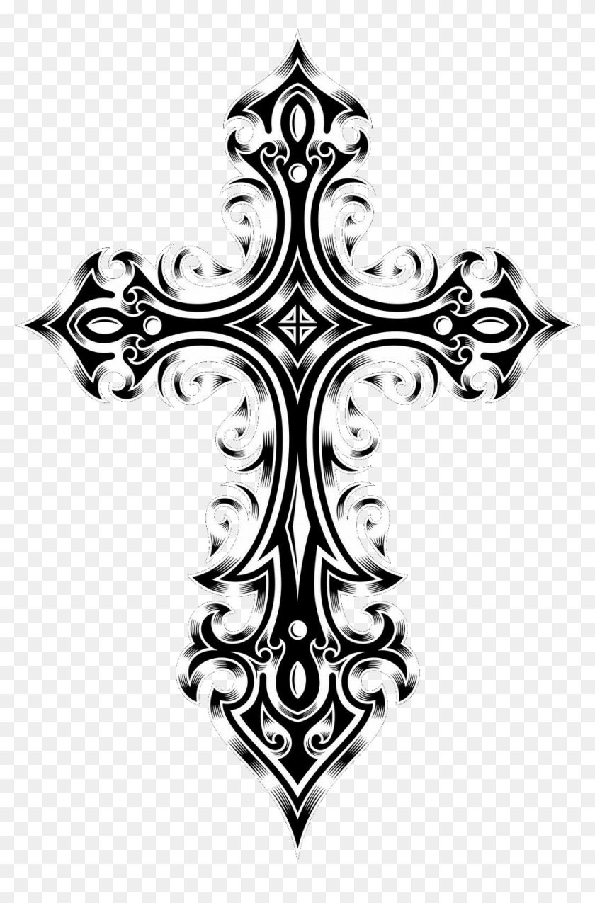 Clip Art Cruz Tatuagem - Cross Designs Black Background, HD Png Download -  1024x1555(#6817708) - PngFind