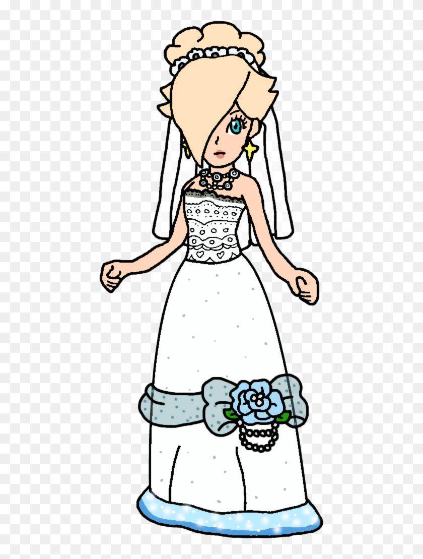 Rosalina Drawing Coloring Page   Princess Rosalina Wedding Dress ...