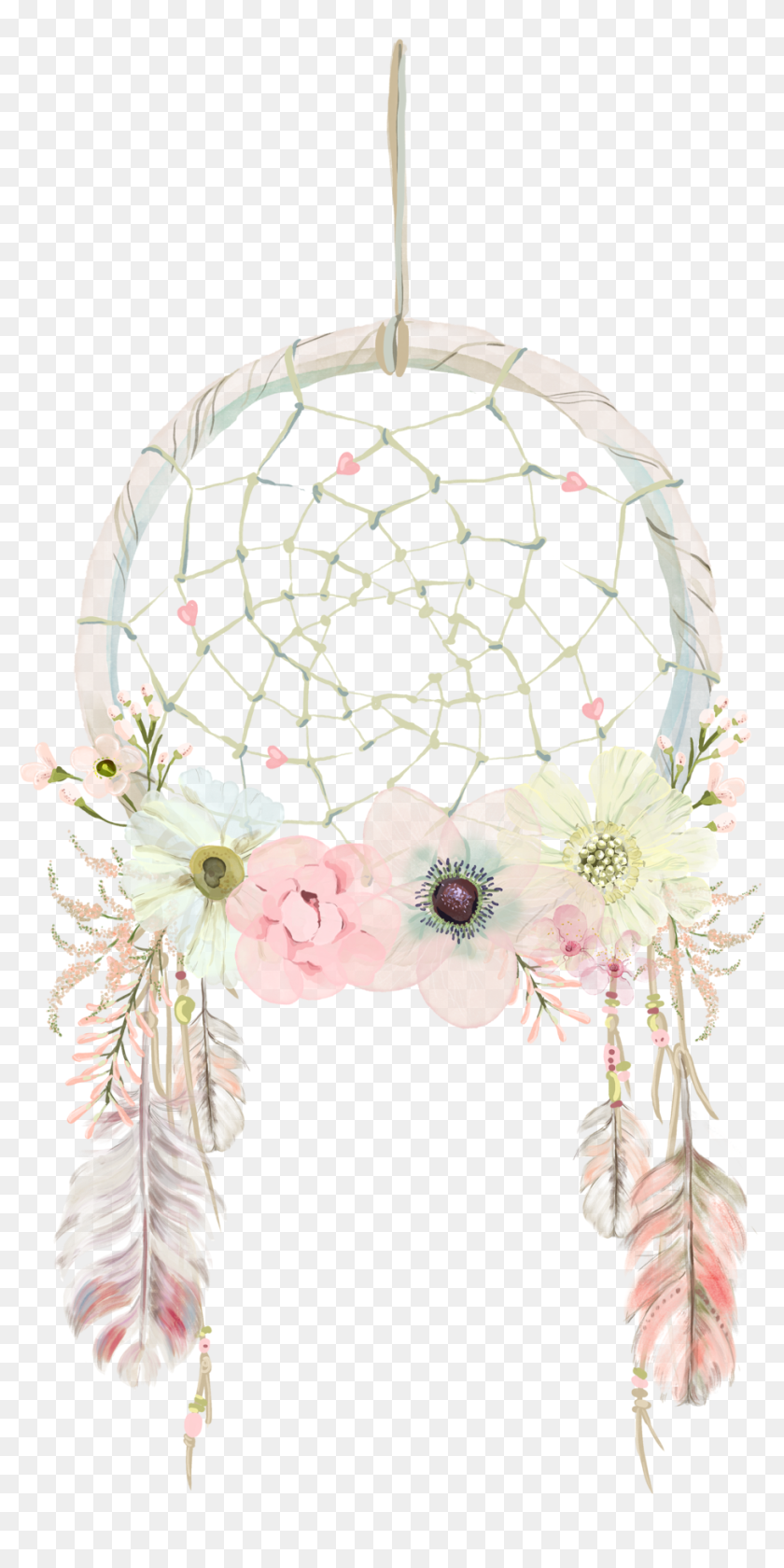Boho Dream Catcher PNG: Free Downloads for Creative Projects boho watercolor clipart |dream catcher flowers clip art
