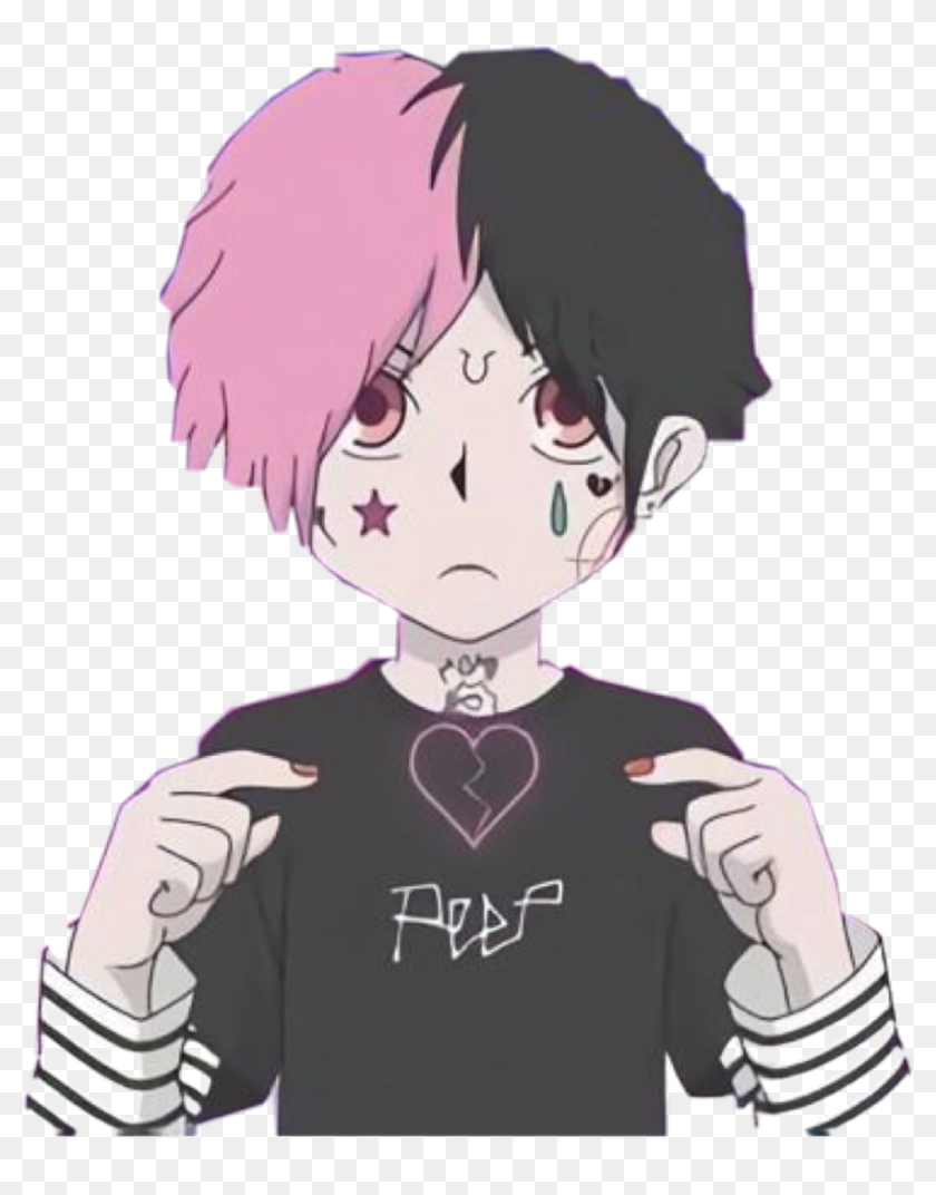 Lil Peep Anime Art, HD Png Download.