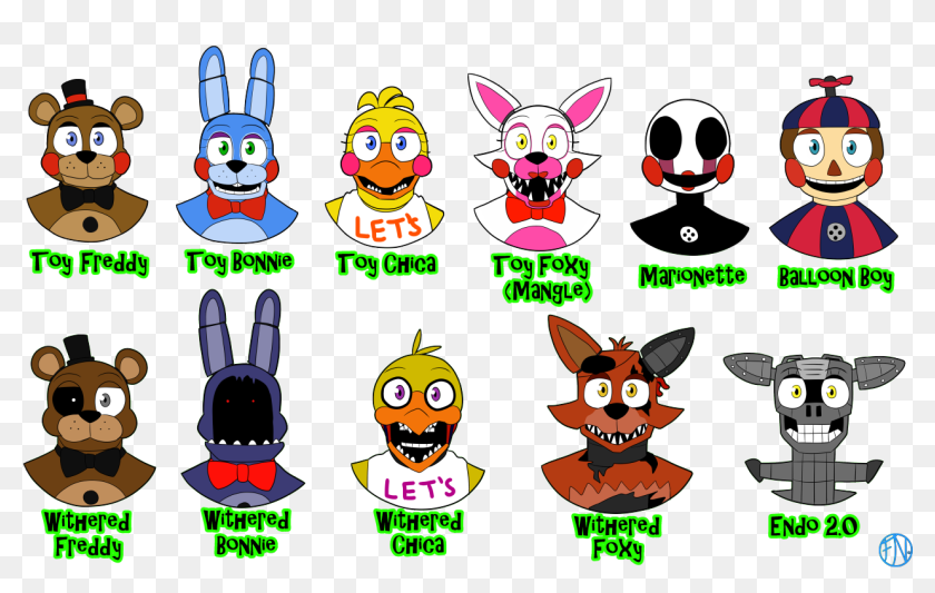 Five Nights At Freddys 2 Drawing Animatronics - Five Nights At Freddy's 2  Withered Foxy, HD Png Download - kind…
